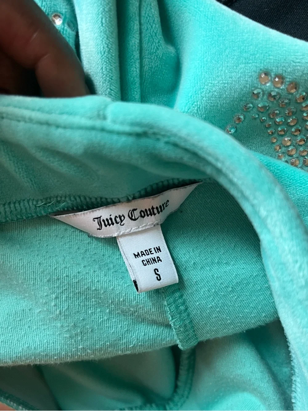 Juicy Couture Turquoise Velvet Bike Shorts